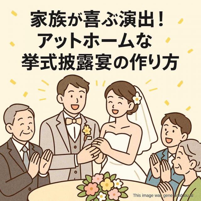 家族が喜ぶ演出！アットホームな挙式披露宴の作り方