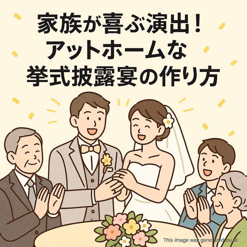 家族が喜ぶ演出!アットホームな挙式披露宴の作り方
