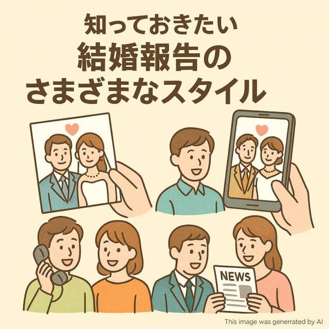 知っておきたい 結婚報告のさまざまなスタイル