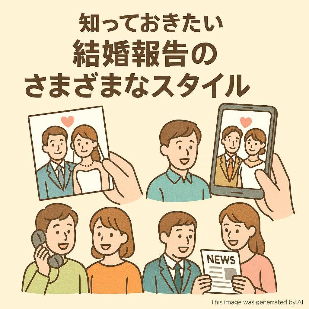 知っておきたい 結婚報告のさまざまなスタイル