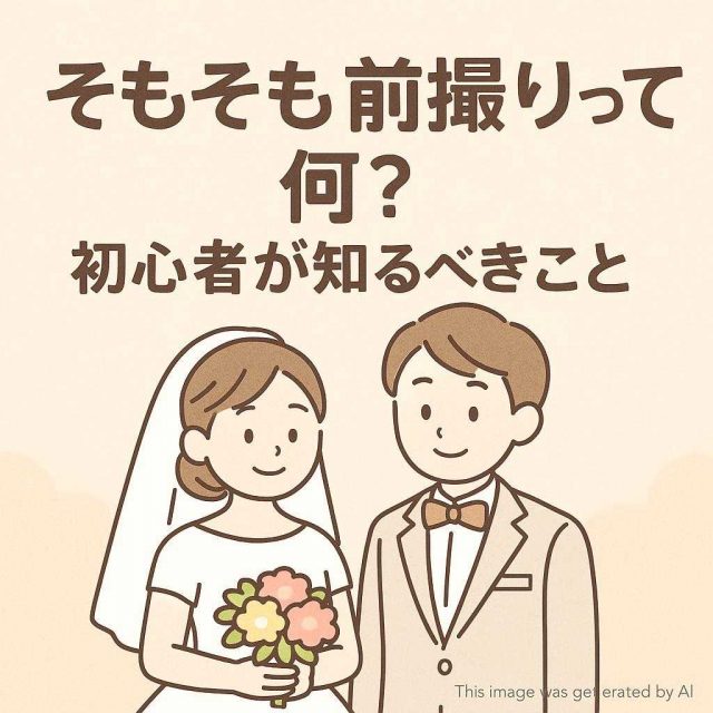 そもそも前撮りって何？初心者が知るべきこと