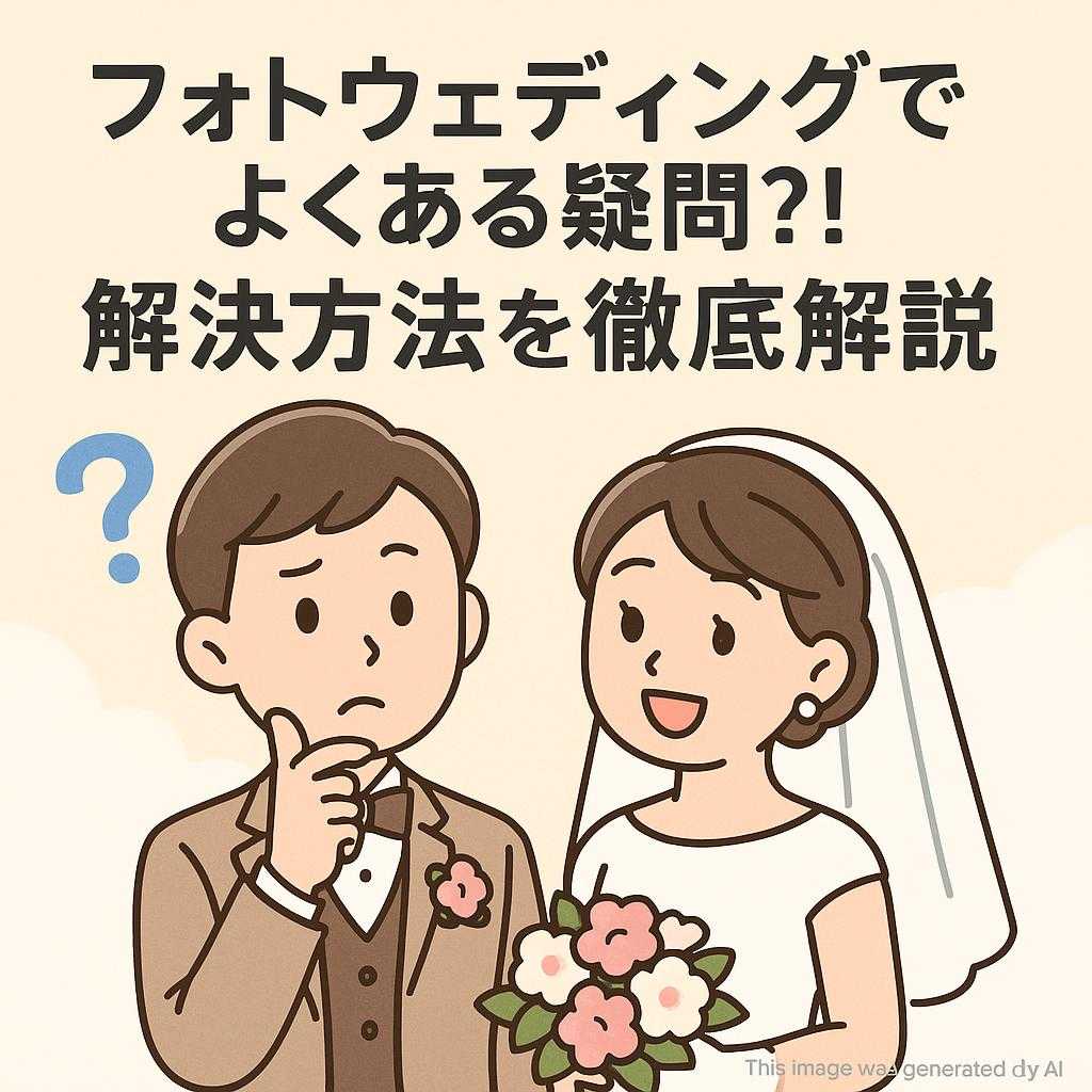 フォトウェディングでよくある疑問?! 解決方法を徹底解説