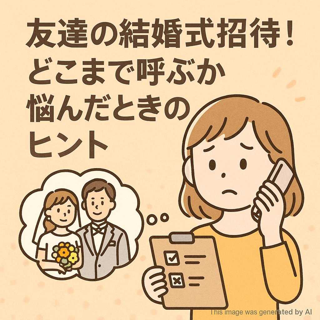 友達の結婚式招待！どこまで呼ぶか悩んだときのヒント