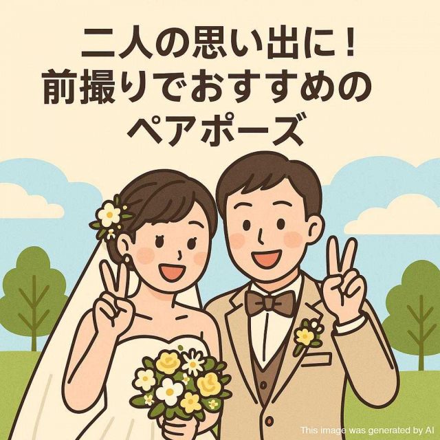 二人の思い出に！前撮りでおすすめのペアポーズ
