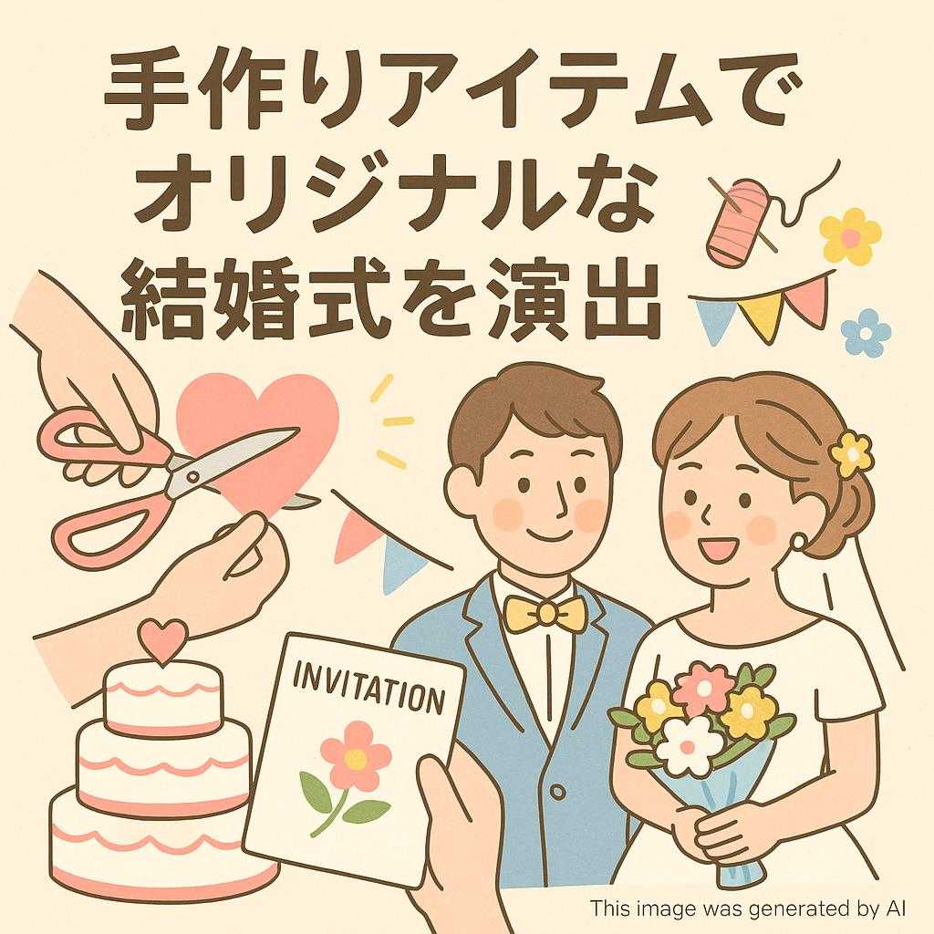 手作りアイテムでオリジナルな結婚式を演出