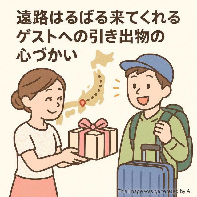 遠路はるばる来てくれるゲストへの引き出物の心づかい