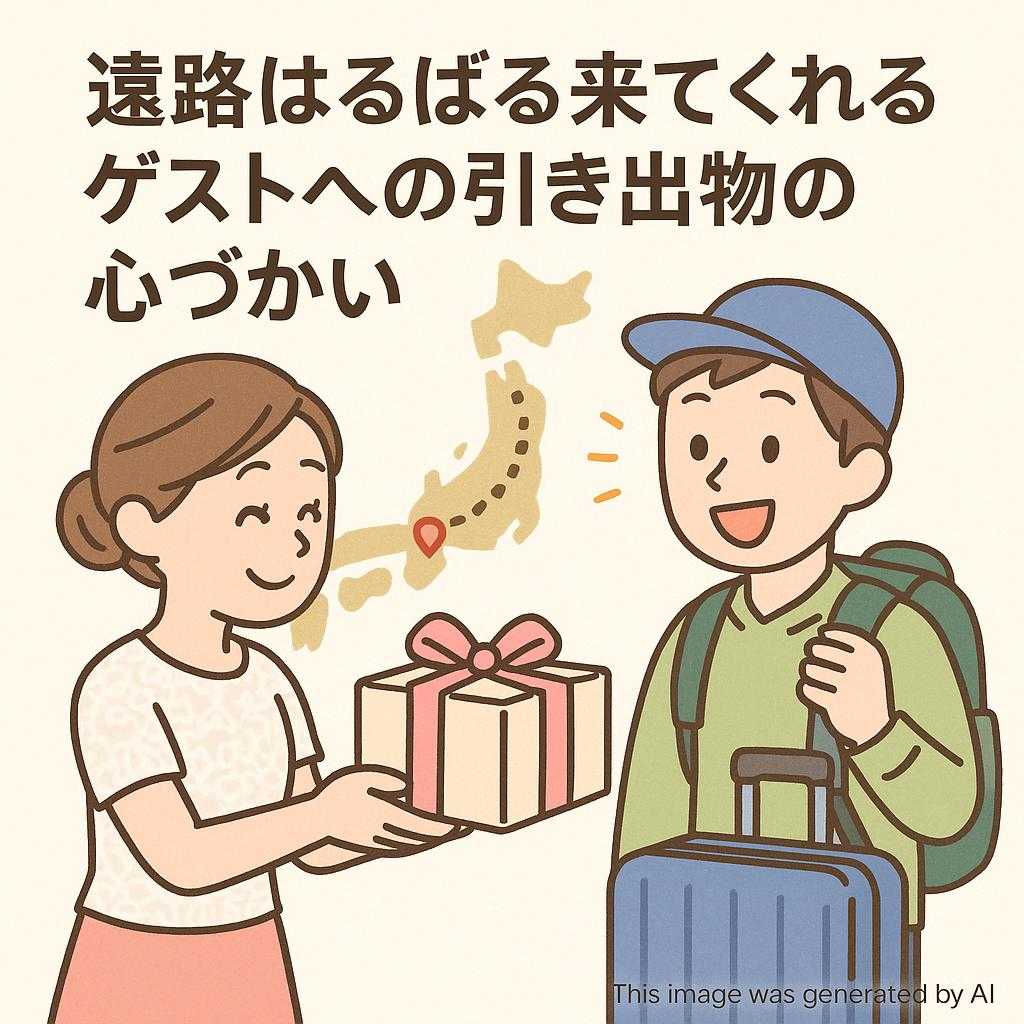 遠路はるばる来てくれるゲストへの引き出物の心づかい