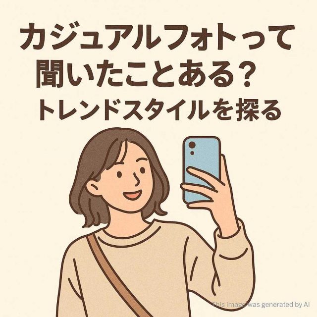 カジュアルフォトって聞いたことある？トレンドスタイルを探る
