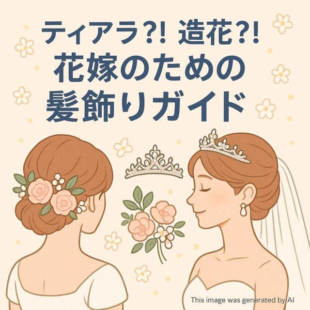 ティアラ？！造花？！花嫁のための髪飾りガイド
