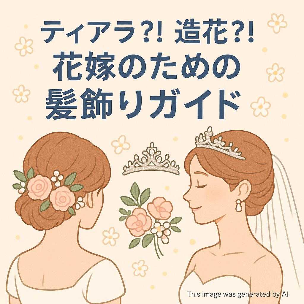ティアラ?!造花?!花嫁のための髪飾りガイド