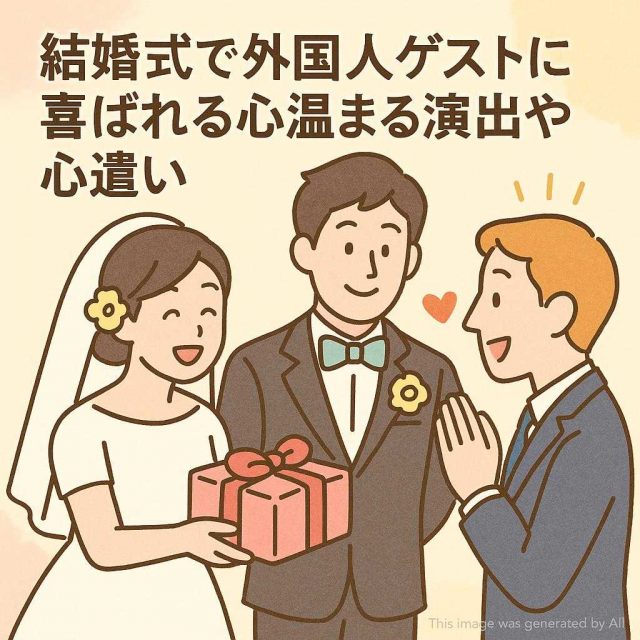 結婚式で外国人ゲストに喜ばれる心温まる演出や心遣い