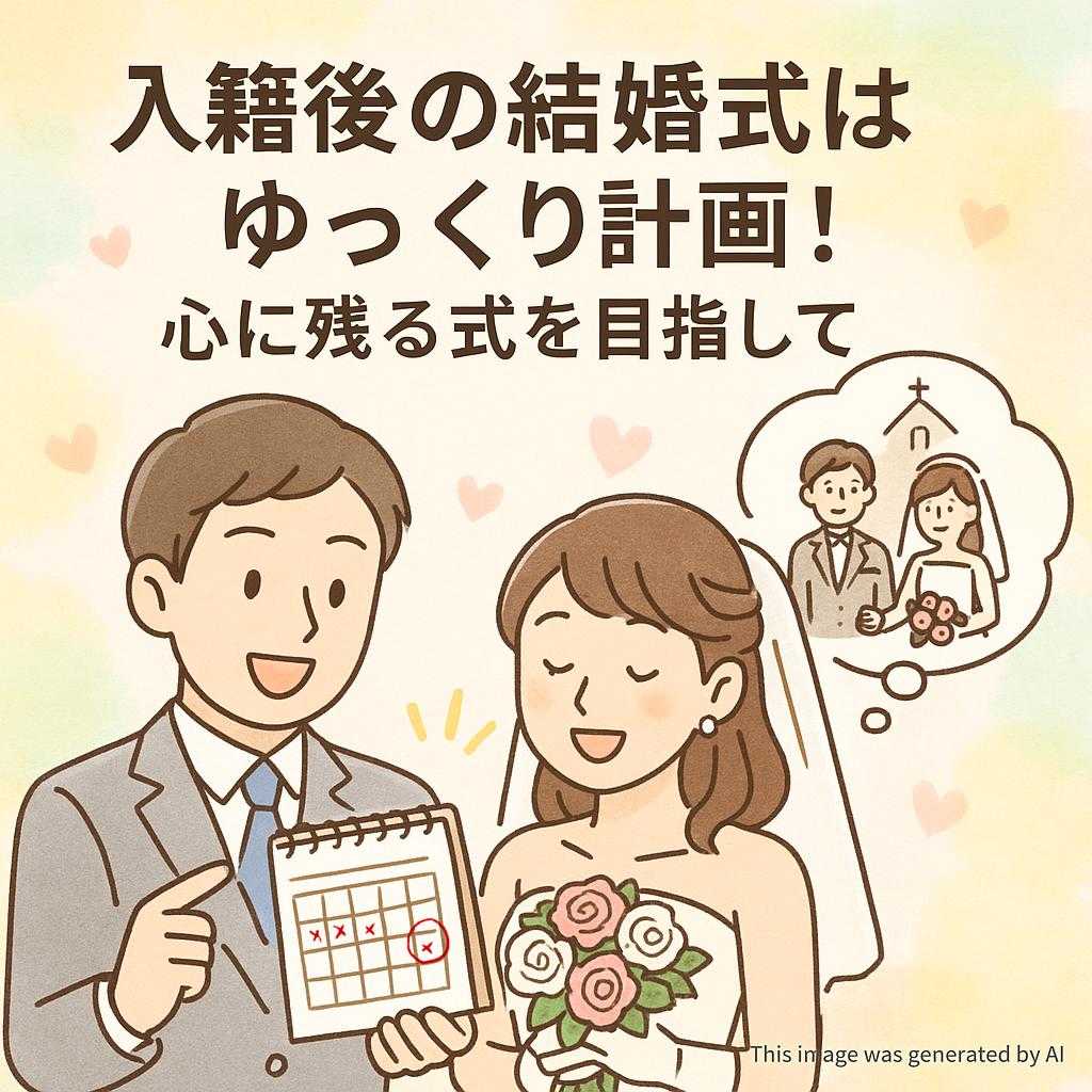 入籍後の結婚式はゆっくり計画！心に残る式を目指して