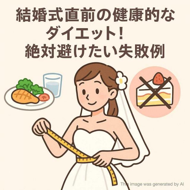 結婚式直前の健康的なダイエット！絶対避けたい失敗例