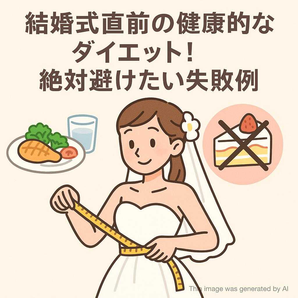 結婚式直前の健康的なダイエット!絶対避けたい失敗例