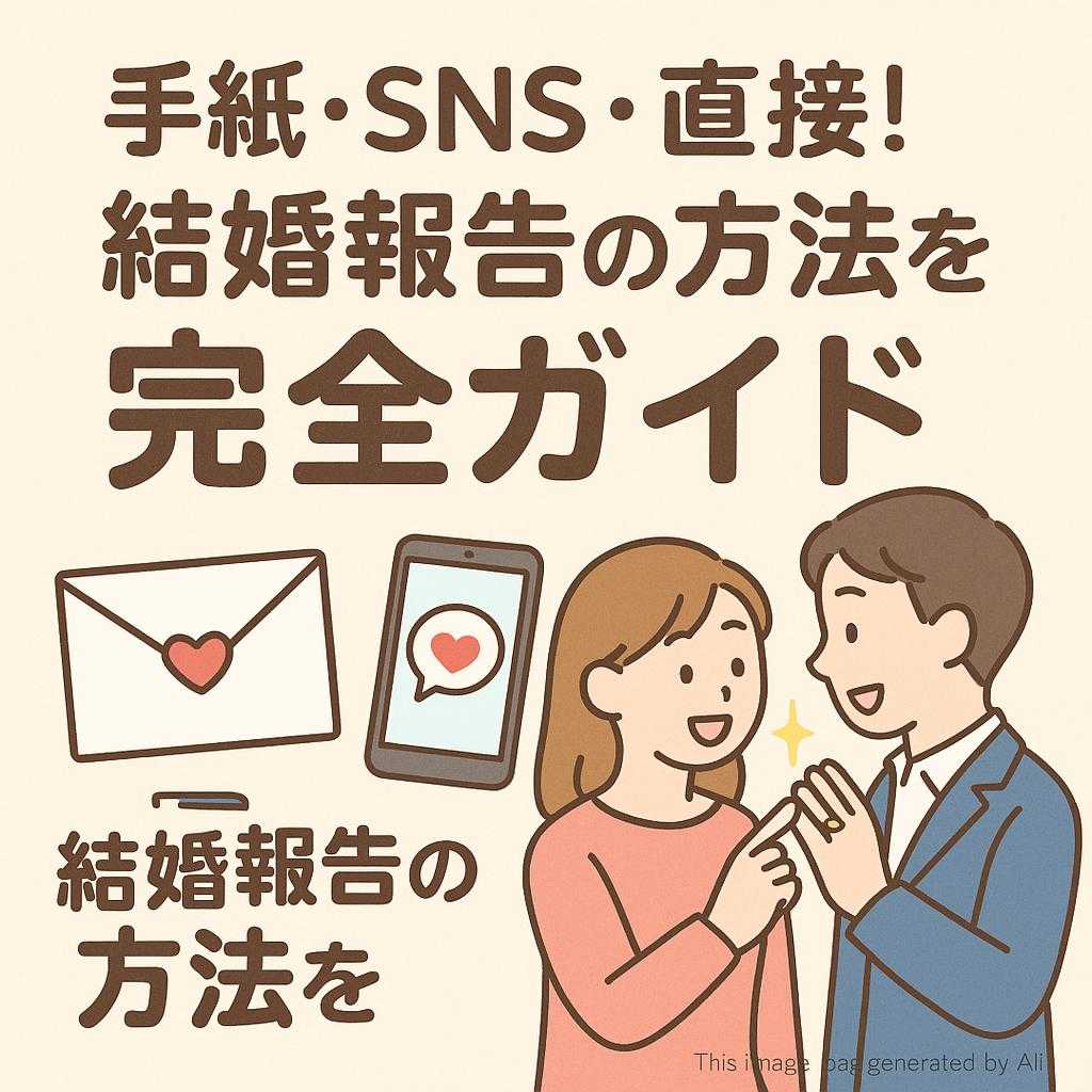 手紙・SNS・直接!結婚報告の方法を完全ガイド