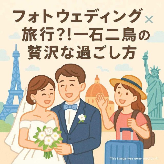 フォトウェディング×旅行？！一石二鳥の贅沢な過ごし方