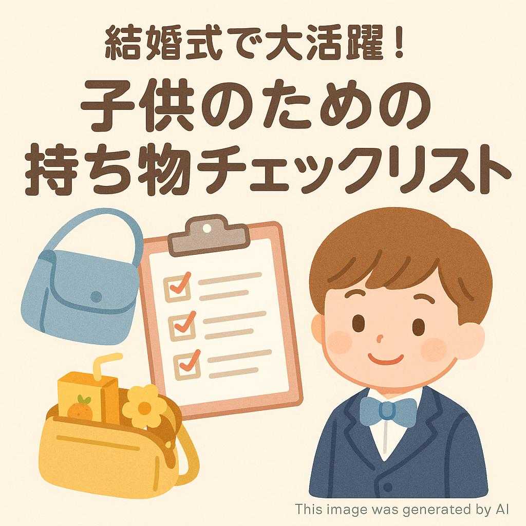 結婚式で大活躍!子供のための持ち物チェックリスト
