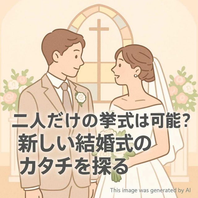 二人だけの挙式は可能？新しい結婚式のカタチを探る