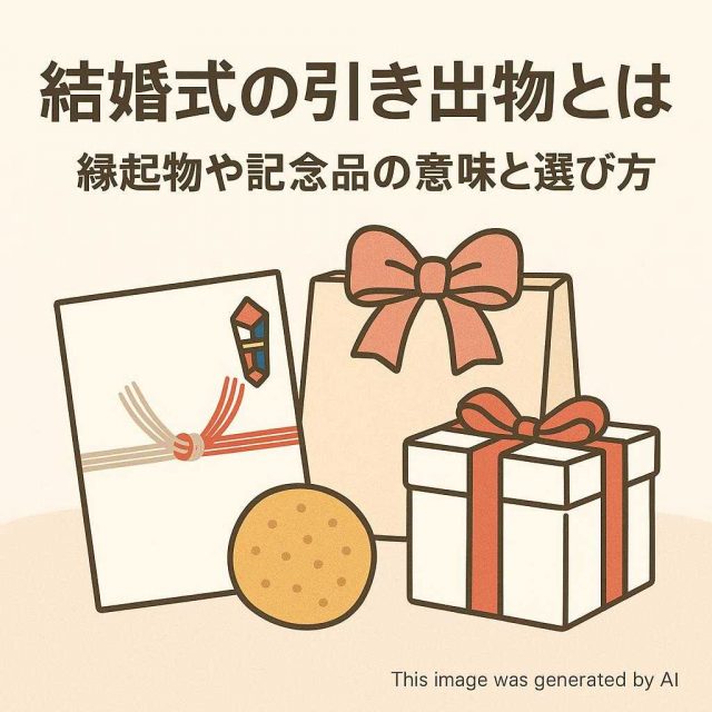 結婚式の引き出物とは？ 縁起物や記念品の意味と選び方