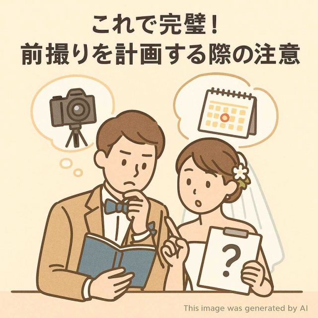 これで完璧！前撮りを計画する際の注意点