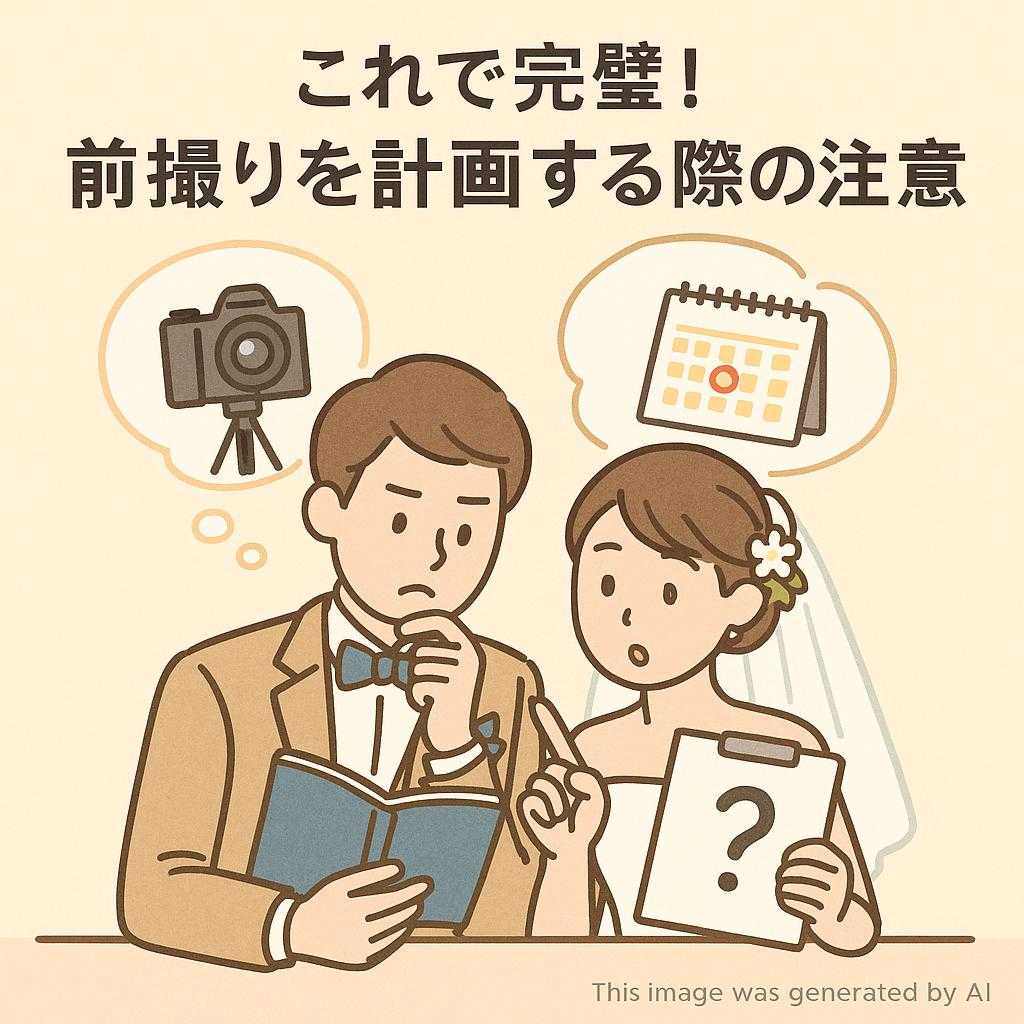 これで完璧!前撮りを計画する際の注意点