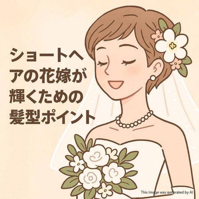 ショートヘアの花嫁が輝くための髪型ポイント