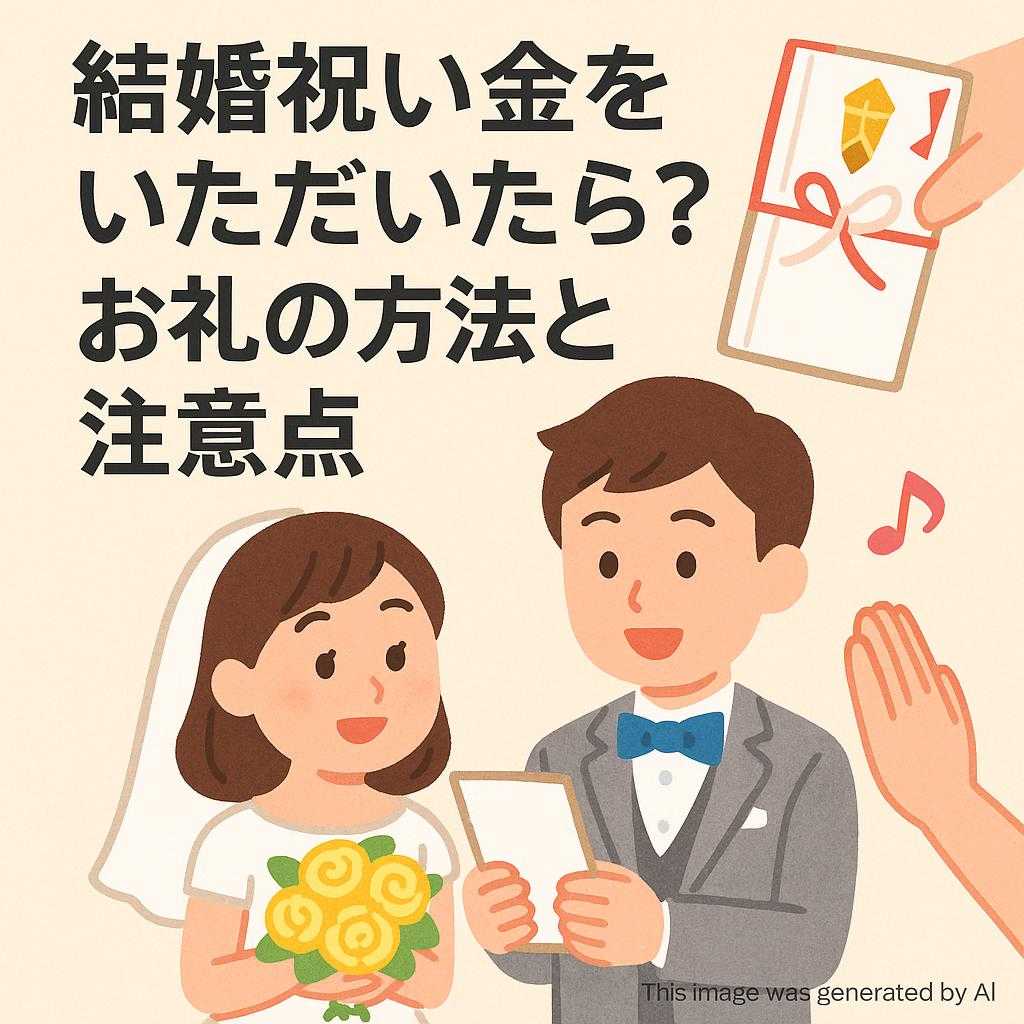 結婚祝い金をいただいたら? お礼の方法と注意点