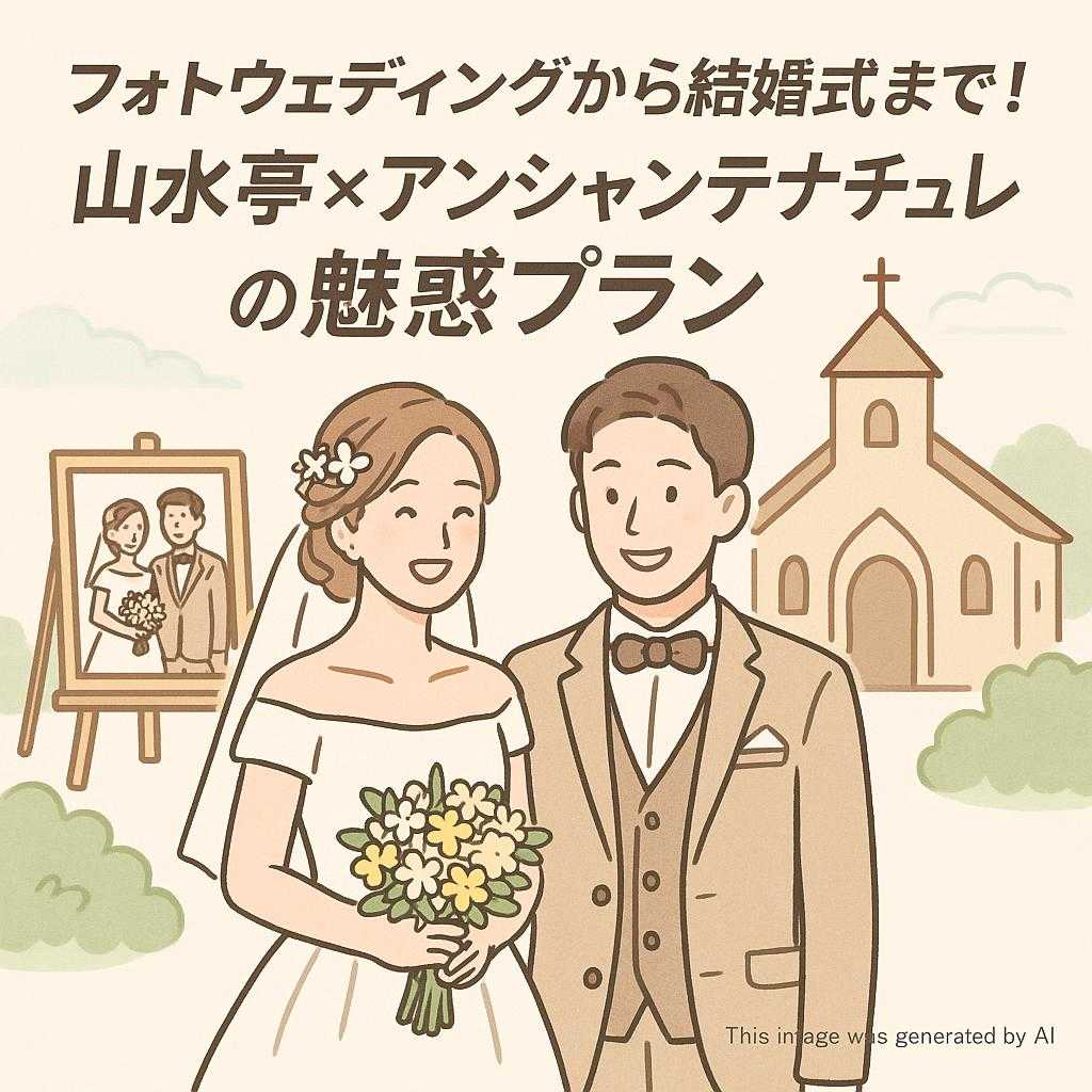 フォトウェディングから結婚式まで！山水亭×アンシャンテナチュレの魅惑プラン