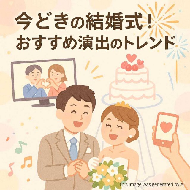 今どきの結婚式！おすすめ演出のトレンド