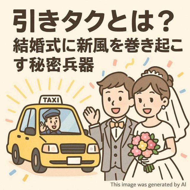 引きタクとは？結婚式に新風を巻き起こす秘密兵器