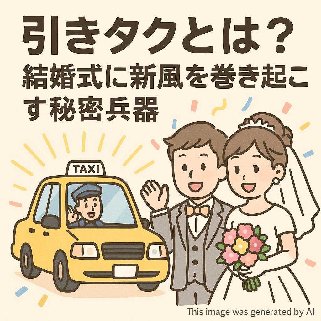 引きタクとは？結婚式に新風を巻き起こす秘密兵器