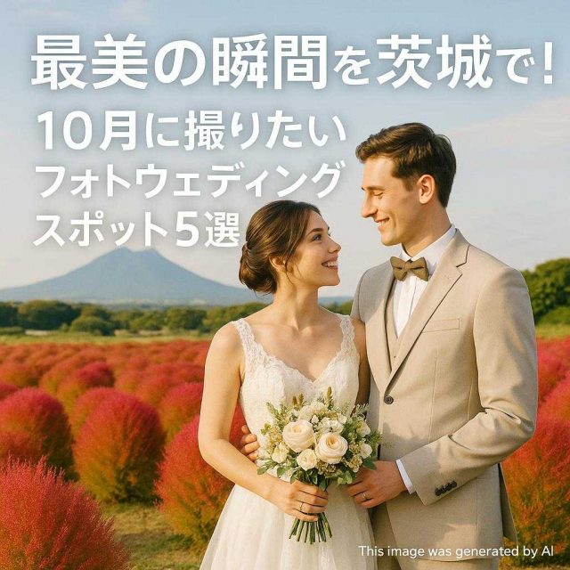 最美の瞬間を茨城で！10月に撮りたいフォトウェディングスポット5選