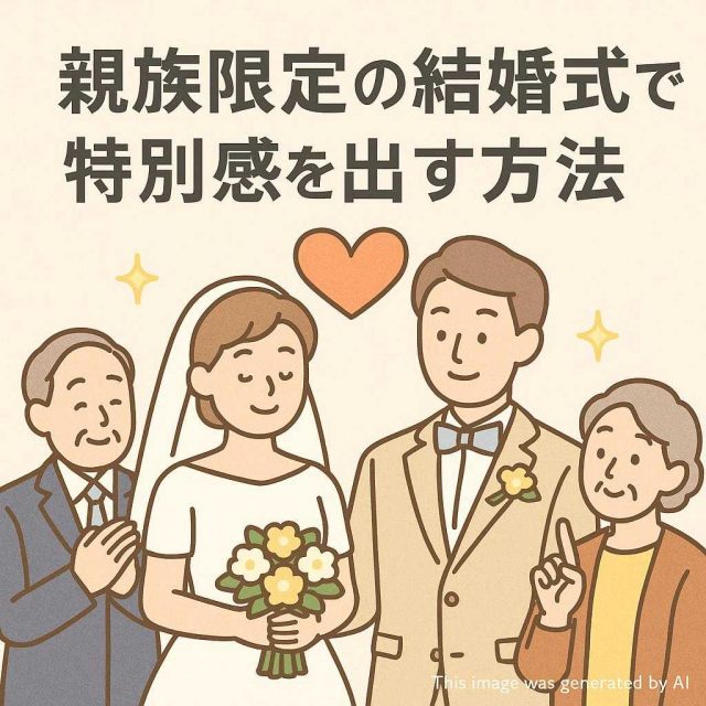 親族限定の結婚式で特別感を出す方法