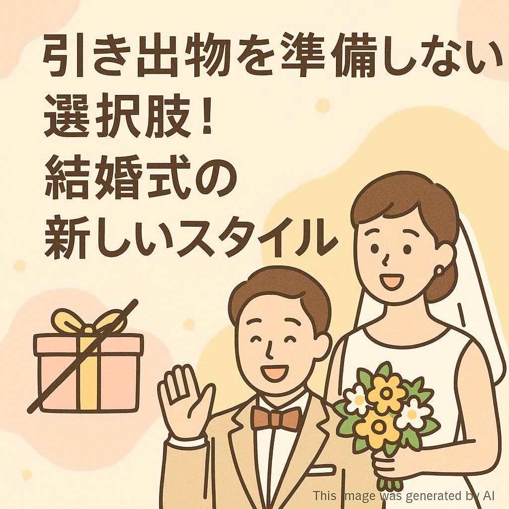 引き出物を準備しない選択肢!結婚式の新しいスタイル