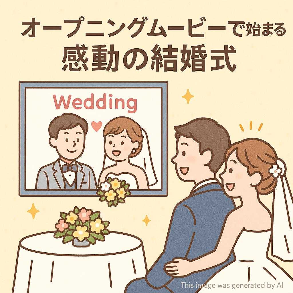 オープニングムービーで始まる感動の結婚式