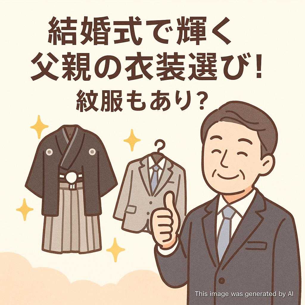 結婚式で輝く父親の衣装選び！紋服もあり？